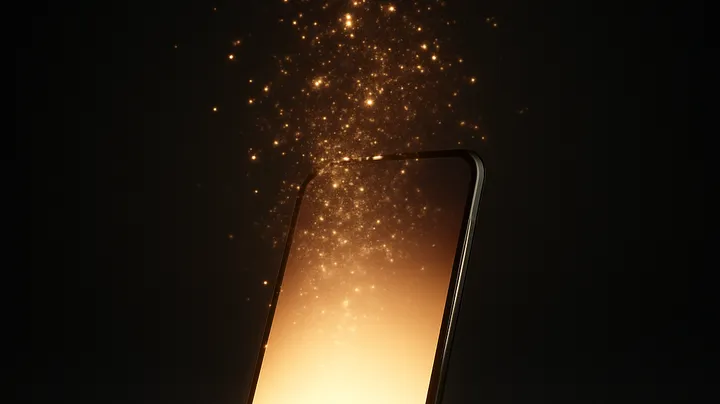 299BIT COM - Modern phone with glowing screen 299BIT COM Modern phone with glowing screen